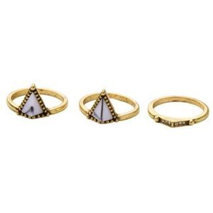 10/$25🦋 Trendy Jewels 3 Piece Marble Stone Ring